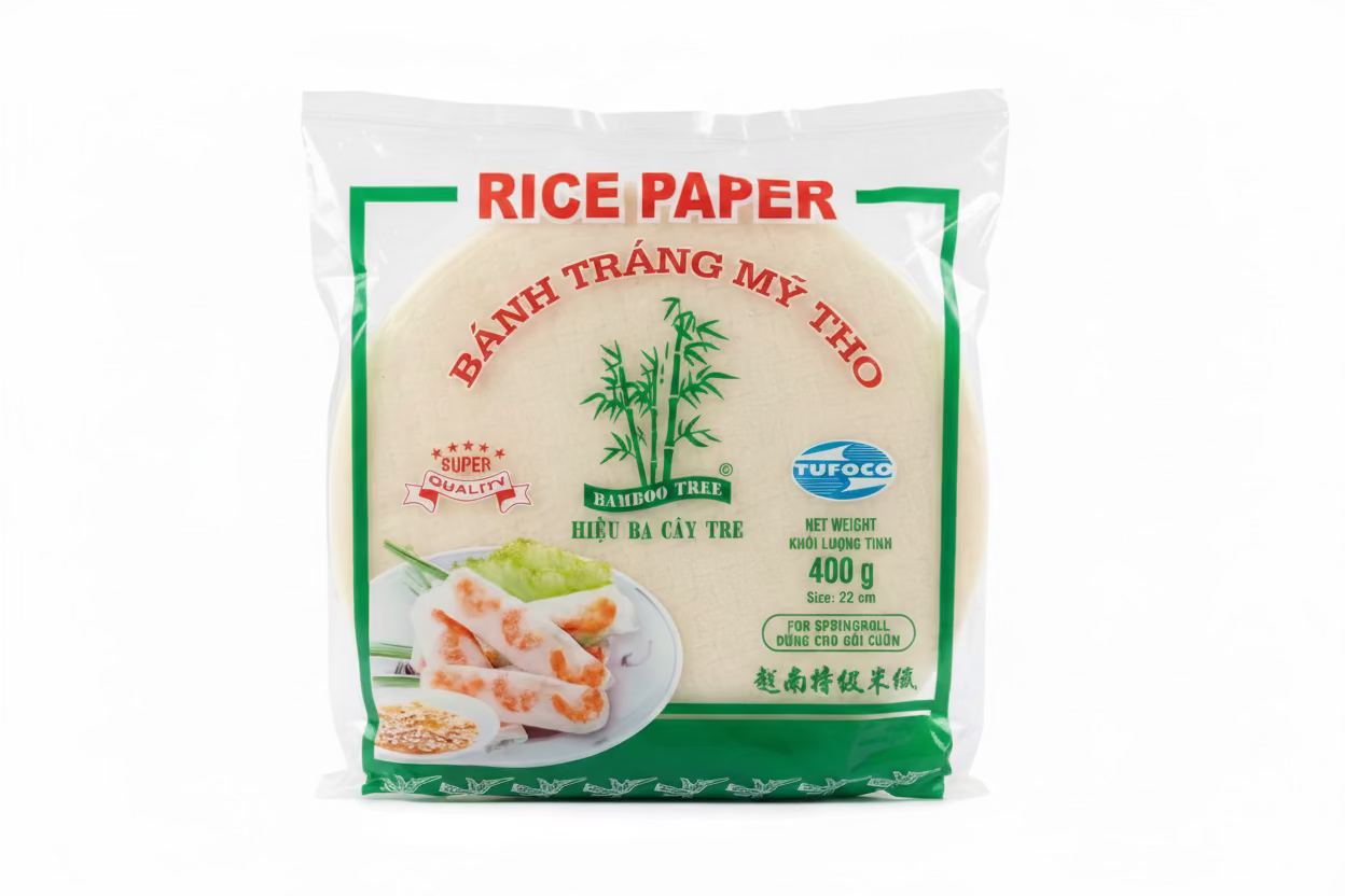Rice Paper Spring Roll Round 22 cm 400 G BAMBOO TREE