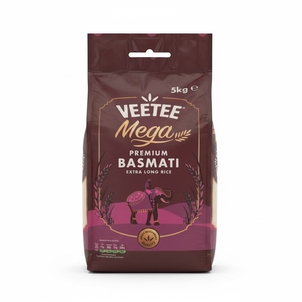 Basmati Rice Extra Long 5 KG VEETEE MEGA