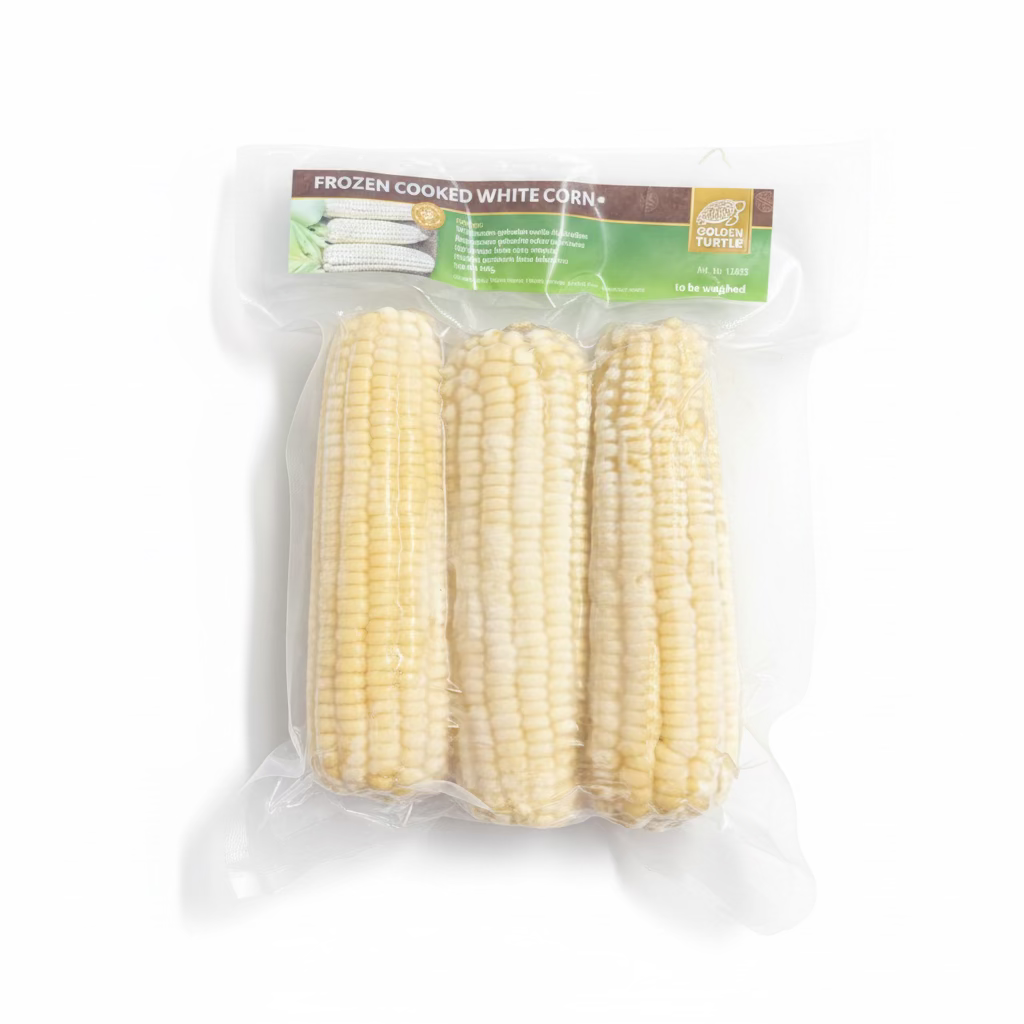 Frozen cooked white corn