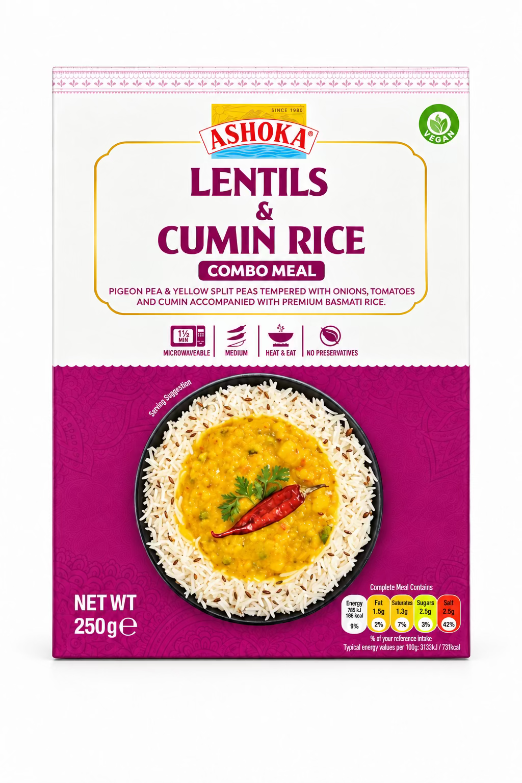 ASHOKA LENTILS & CUMIN RICE