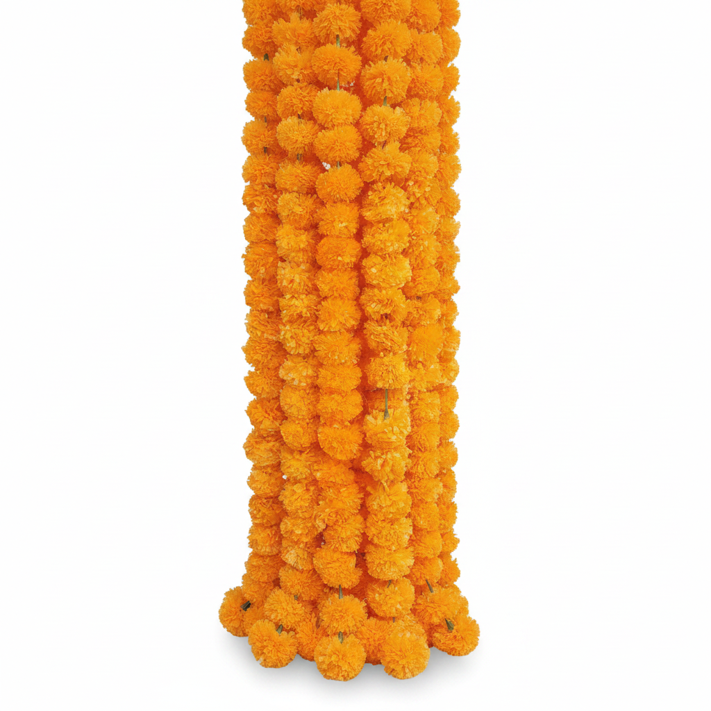 GARLANDS MARIGOLD - Pooja flowers Orange
