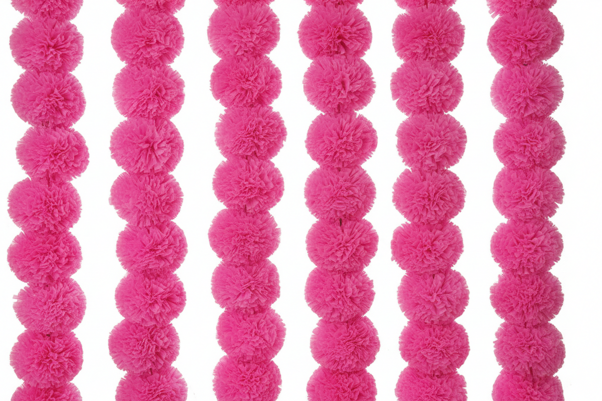 GARLANDS MARIGOLD - Pooja flowers Pink